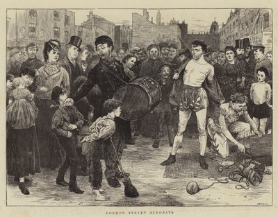 London Street Acrobats by Charles Green